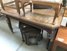 A Victorian mahogany extending dining table