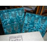 5 boxed sets of Edinburgh crystal glasses.
