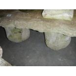 A stone bench