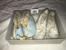 2 pairs of vintage baby shoes