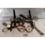 A mixed lot of wrist watches.