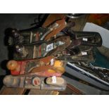 2 Stanley wood planes and 2 others