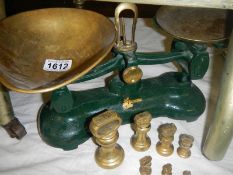 A set of scales and weights.