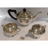 A 3 piece EPNS tea set.