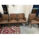 4 leather chairs
