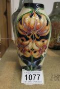 A Moorcroft trial vase, 25/09/09.