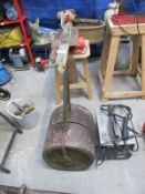 And old cast iron garden roller