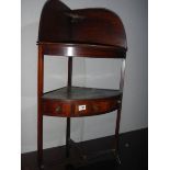 A Georgian mahogany corner wash stand