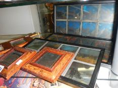 A quantity of framed magic lantern slides.