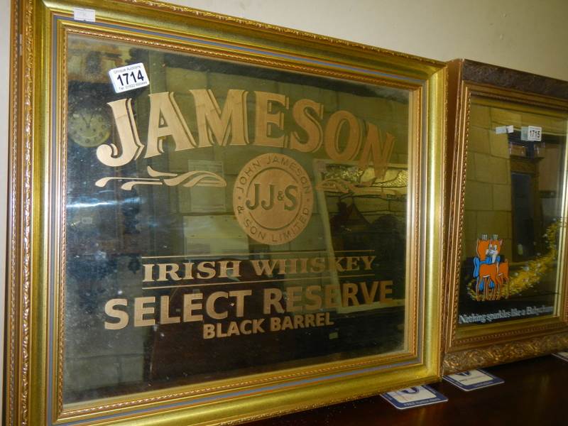 A Jameson whisky mirror.
