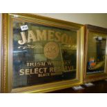 A Jameson whisky mirror.