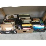 3 boxes of books including fiction, non-fiction featuring J.K.Rowling, wildlife, music etc.