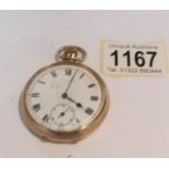 A gold pocket watch (in need of attention).