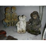 3 Stone garden ornaments