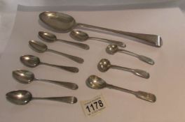 An early George III silver serving spoon (H.