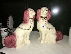 A pair of Staffordshire dogs