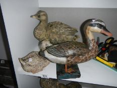 3 duck ornaments