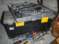 A tool box and contents