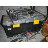 A tool box and contents