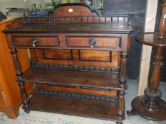 A mahogany buffet.