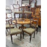 A set of 6 Victorian mahogany chairs.