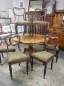 A set of 6 Victorian mahogany chairs.