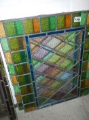 2 stained lead glass windows