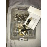 A box of wristwatches,
