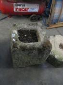 A square stone planter