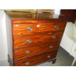 A Victorian mahogany chest of drawers.