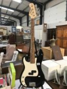 An electric bass guitar by Legend (no strings)