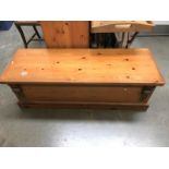 A solid pine blanket box