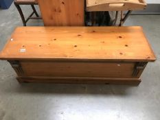 A solid pine blanket box