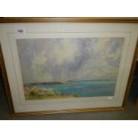An original watercolour by Cecil Dunford of Falmouth Pendennis Headland.