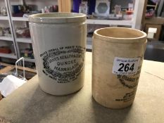 2 old marmalade pots