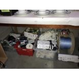 4 boxes of electrical items, extension leads, etc.