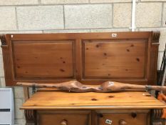 A solid pine double head board