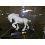 A Beswick white shire horse.