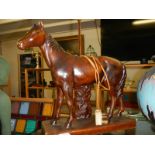 A good 1930's plaster horse lamp in fair condition, reg. no. 925643.