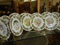 12 Royal Grafton Christmas plates.