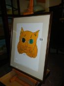 An Andy Warhol (1928-1987) lithographic print of a cat entitled 'Sam' published by Neues,