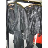 2 sets of crowtree motorcycle jackets & trousers
