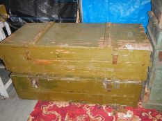 2 ex military wooden tool crates