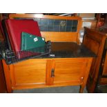 A marble topped wash stand.