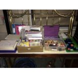 A good lot of craft work items including stamps