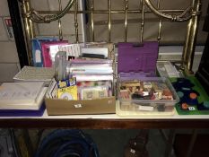 A good lot of craft work items including stamps