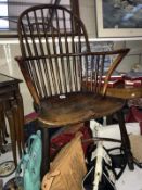 A 19th century spindle back Windsor chair ****Condition report**** Fair to good