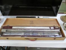 A cased vintage knitting machine