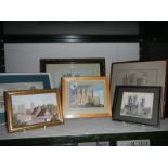A quantity of framed and glazed pictures of Lincoln (mainly The cathederal)