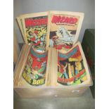 A box of Wizard comics from mid 1970's to early 1980's